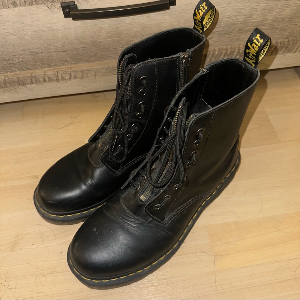 Dr. Martens Black Leather Men's Boots
